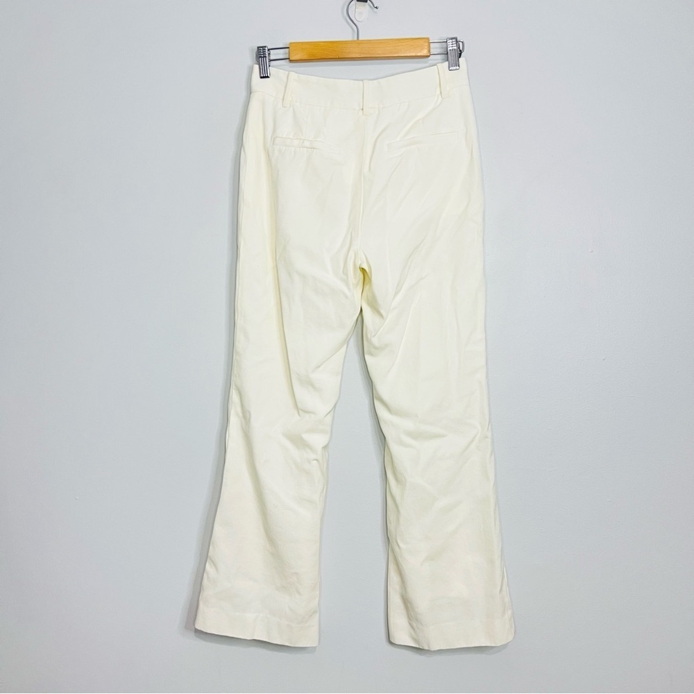 NEW NILI LOTAN cropped corette pant in ivory size 4 - Picture 7 of 10